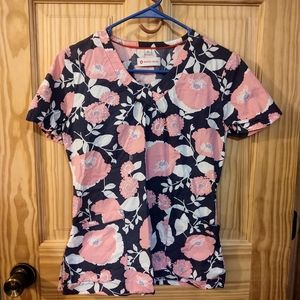 White cross scrub top